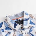 Camisa de verão casual havaiana masculina estampada